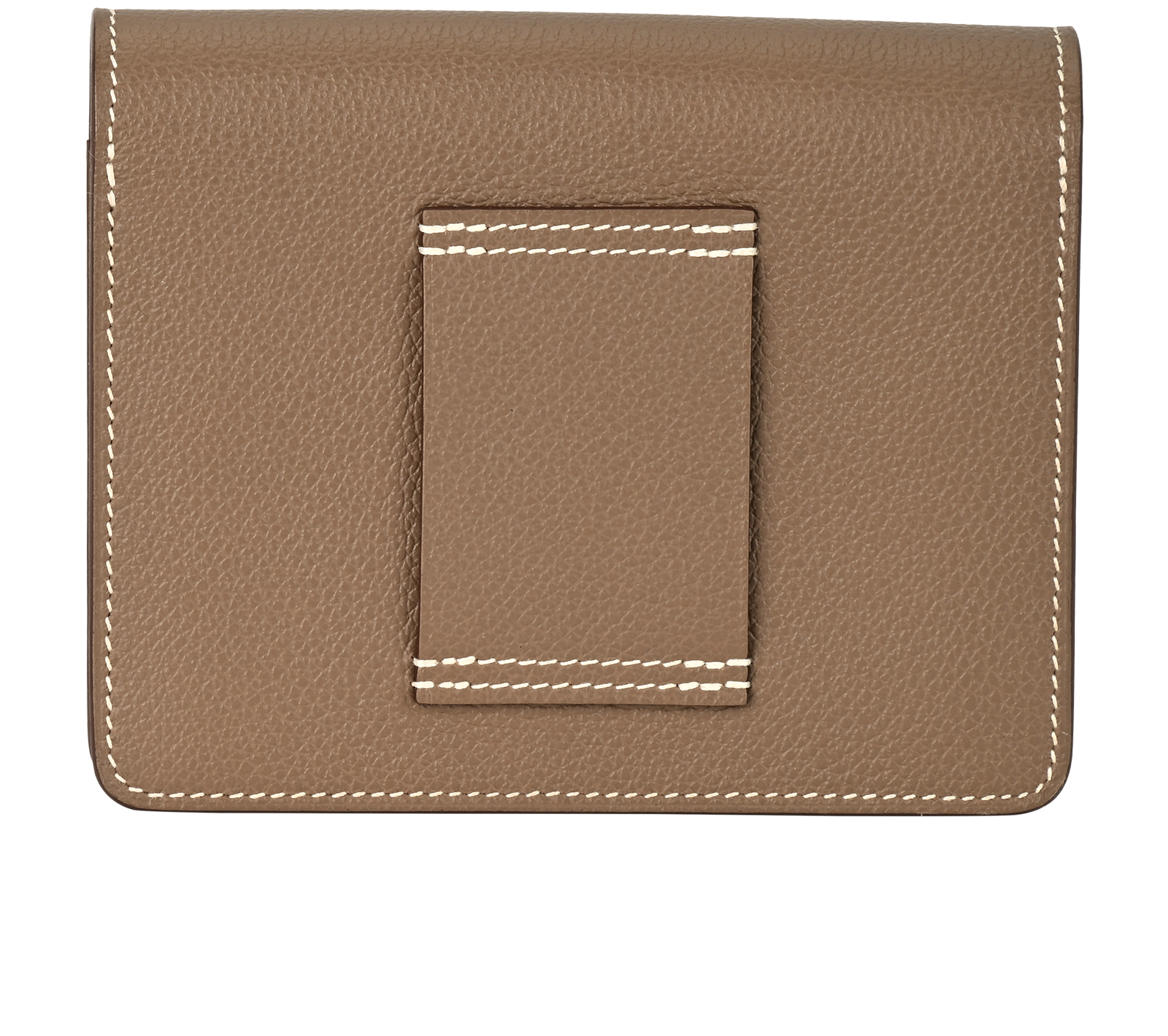 Hermes Roulis Slim Wallet, &pound;1,400, Accessories, Taupe, Leather, Back view